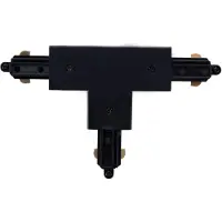 LEDVION - 1-Fase Rail T-Vorm Connector Rechts-1 (Zwart) - Naadloze Intergratie 1-Fase