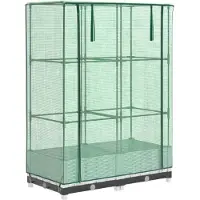 vidaXL Verhoogde tuinbed met kasopbouw, rattanlook, 80x40x123 cm