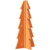 vidaXL Kerstdecoratie kerstboom 49 cm massief grenenhout wasbruin