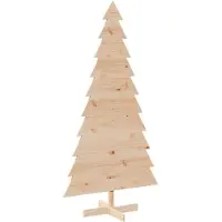 vidaXL Kerstdecoratie kerstboom 180 cm massief grenenhout