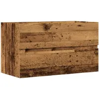 vidaXL Wastafelkast 90x38,5x45 cm bewerkt hout oud houtkleurig