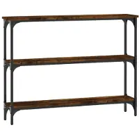 vidaXL Wandtafel 100x22,5x75 cm bewerkt hout gerookt eikenkleurig