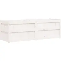 vidaXL Plantenbak 150x50x50 cm massief grenenhout wit