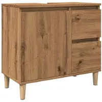 vidaXL Wastafelonderkast Artisan-eikenhout, 65x33x60 cm, houtvezel