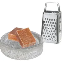 Ideas 4 Seasons Ideas4seasons Amberblokjes/geurblokjes cadeauset - amber geur - inclusief schaaltje en mini rasp - Amberblokjes