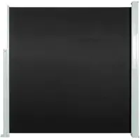 vidaXL Windscherm uittrekbaar 140x314 cm zwart