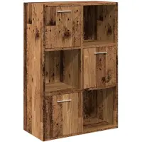 vidaXL Boekenkast 60,5x30x90 cm bewerkt hout oud houtkleurig