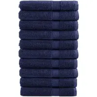 vidaXL Handdoeken SOLUND 10 st 600 g/m² 100x200 cm marineblauw