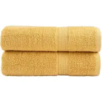 vidaXL Badhanddoeken SOLUND 2 st 600 g/m² 70x140 cm goudkleurig