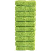 vidaXL Premium washandjes SOLUND 10 stuks appelgroen 30x30 cm 600 g/m²