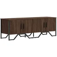 vidaXL Tv-meubel 122x34x41 cm bewerkt hout bruin eikenkleurig