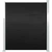 vidaXL Windscherm uittrekbaar 160x514 cm zwart