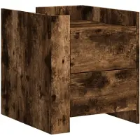 vidaXL Nachtkastje 45x50x50 cm bewerkt hout gerookt eikenkleurig