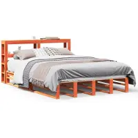 vidaXL Bedframe zonder matras massief grenenhout wasbruin 150x200 cm