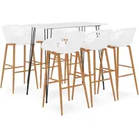 vidaXL 7-delig barset, wit