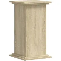 vidaXL Plantenstandaard 33x33x60 cm bewerkt hout sonoma eikenkleurig
