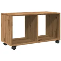 vidaXL Rolkast 72x33x42,5 cm bewerkt hout artisanaal eikenkleurig