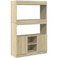 vidaXL Hoge kast 92x33x140 cm bewerkt hout sonoma eikenkleurig