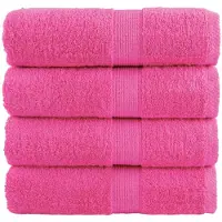 vidaXL Gastendoekjes SOLUND 4 st 600 g/m² 30x50 cm roze