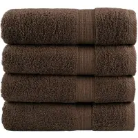 vidaXL Handdoeken SOLUND 4 st 600 g/m² 50x100 cm bruin