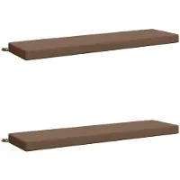 vidaXL Bankkussens SOEST 2 st 100% Polyester Taupe 150 x 40 x 8 cm