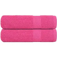 vidaXL Douchehanddoeken FROGN 2 st 70x140 cm 360 g/m² roze