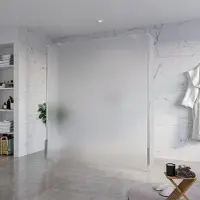 FortiFura Galeria Vrijstaande Inloopdouche - 180x200cm - glas mat - antikalk - 8mm veiligheidsglas - 2 zijwanden 30cm - wandsteunen en hoekprofielen - chroom SW927766 2x/SW797933/SW797931 2x/SW358024