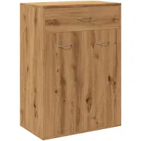 vidaXL Schoenenkast 60x35x84 cm bewerkt hout artisanaal eikenkleur
