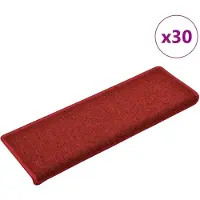 vidaXL Trapmatten 30 st 65x21x4 cm Röd Rechthoekige Rand