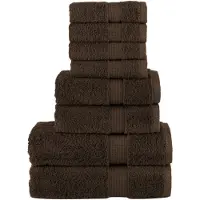 vidaXL 8-delige Handdoekenset SOLUND 600 g/m² bruin