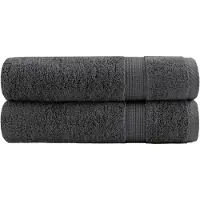 vidaXL Badhanddoeken SOLUND 2 st 600 g/m² 70x140 cm antraciet