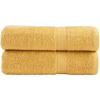 vidaXL Handdoeken SOLUND 2 st 600 g/m² 50x100 cm goudkleurig