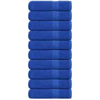 vidaXL Douchehanddoeken FROGN 10 st 70x140 cm 360 g/m² blauw