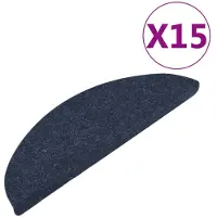 vidaXL Trapmatten zelfklevend 15 st 56x17x3 cm blauw