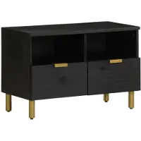 vidaXL TV-kast, zwart, 70x33x46 cm, van houtvezel