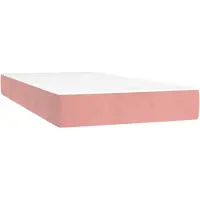 vidaXL Pocketveringmatras, medium, roze, 80x220x20 cm, fluweel