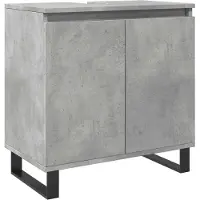vidaXL Badkamerkast 58x33x60 cm bewerkt hout betongrijs