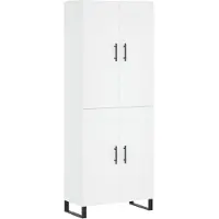 vidaXL Hoge kast, wit, 69,5 x 34 x 180 cm, houtvezel