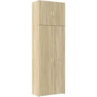 vidaXL Hoge kast 80x42,5x249 cm bewerkt hout sonoma eikenkleurig
