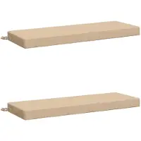 vidaXL Bankkussens SOEST 2 st 100% Polyester Crèmekleurig