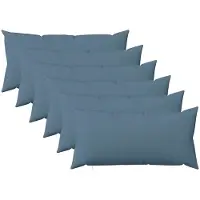 vidaXL Kussensloop 6 st HEERLEN Jeans Blauw 40 x 80 cm Stof
