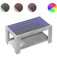 vidaXL LED-salontafel, betonlook, 93x53x45 cm, houtvezelplaat