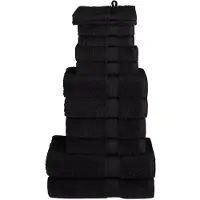 vidaXL 12-delige Handdoekenset SOLUND 600 g/m² zwart