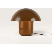 LUSENZ Javera - Mushroom lamp 25 cm - Dressoir lamp - E14 fitting - Bruin metaal - Met aan/uit-schakelaar