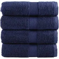 vidaXL Premium washandjes SOLUND 4 stuks marineblauw 30x30 cm 600 g/m²