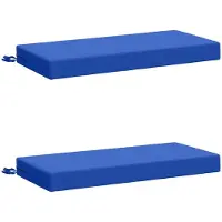 vidaXL Bankkussens SOEST 2 st 100% Polyester Koninklijk Blauw