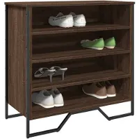 vidaXL Schoenenkast 80x38x78 cm bewerkt hout bruin eikenkleurig