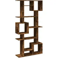 vidaXL Boekenkast 92x29x188 cm bewerkt hout gerookt eikenkleurig