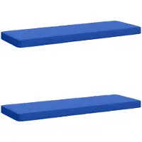 vidaXL 2-delige Bankkussens VUGHT 2 st 100% Polyester Koninklijk Blauw