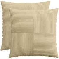 vidaXL Kussensloop 2 st ALMELO Grijs Groen 70 x 70 cm corduroy